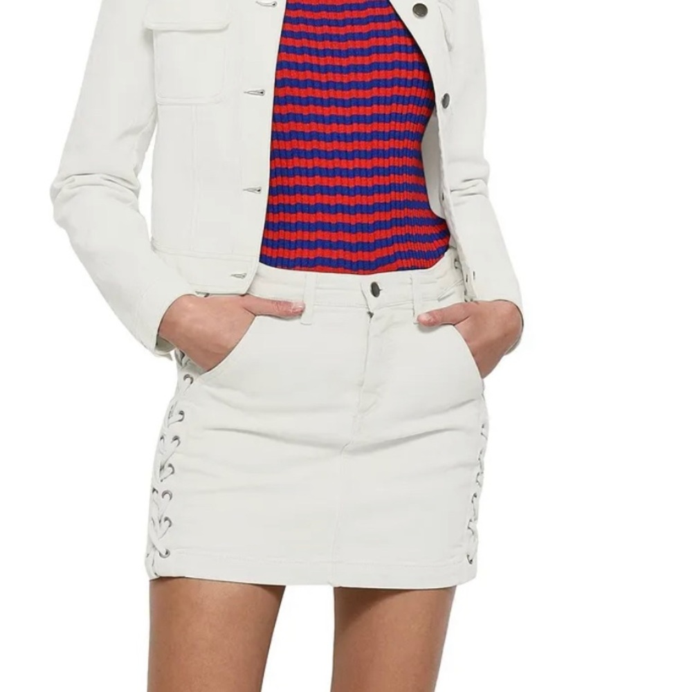 ALC Denim Lace Up Skirt - Picture 1 of 13